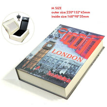 Załaduj obraz do przeglądarki galerii, Book Safes Key Lock Type High Quality Secret Book Hidden Security Safe Box Metal Steel Simulation Classic Book Style Size M
