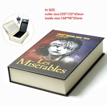 Załaduj obraz do przeglądarki galerii, Book Safes Key Lock Type High Quality Secret Book Hidden Security Safe Box Metal Steel Simulation Classic Book Style Size M
